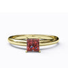 varitsa-jewellers - Solitaire Gold Engagement with 0.35ct Princess Cut Ruby - 01SG03R